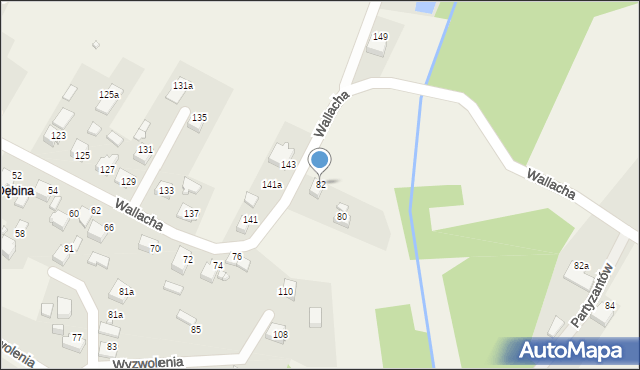 Skrzyszów, Wallacha Roberta, ks., 82, mapa Skrzyszów