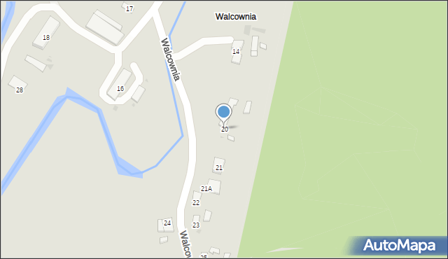 Sławków, Walcownia, 20, mapa Sławków