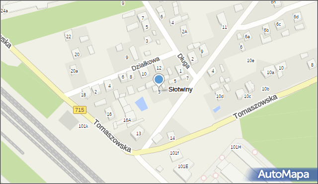 Słotwiny, Wąska, 3, mapa Słotwiny