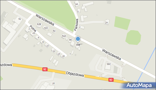 Słupca, Warszawska, 66B, mapa Słupca