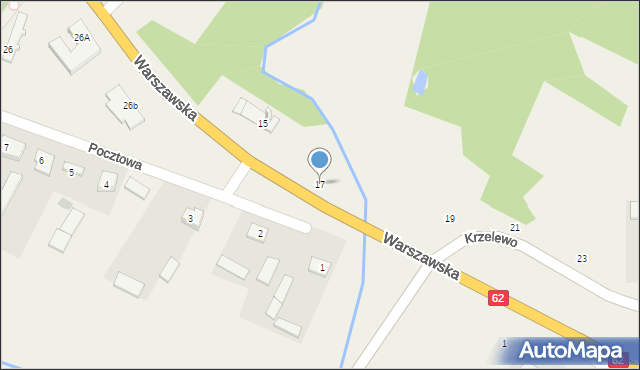 Słupno, Warszawska, 17, mapa Słupno