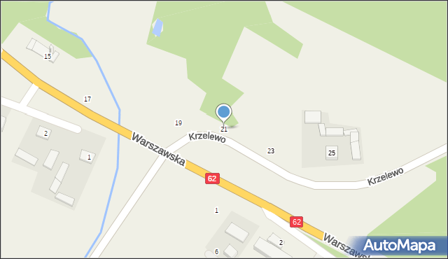 Słupno, Warszawska, 21, mapa Słupno