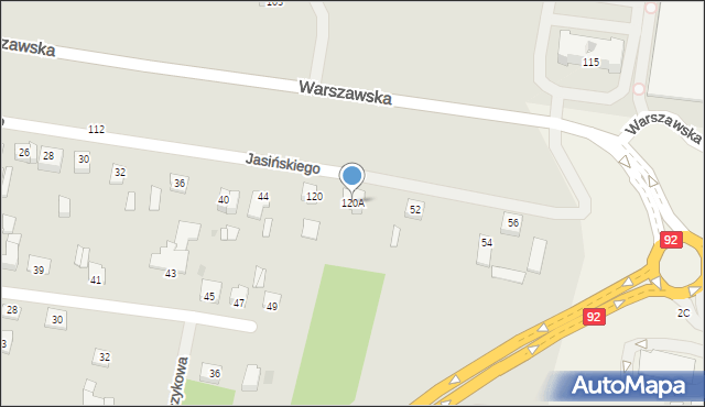 Sochaczew, Warszawska, 120A, mapa Sochaczew