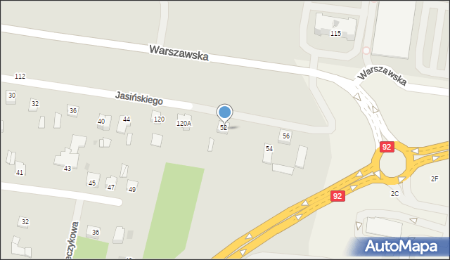 Sochaczew, Warszawska, 122a, mapa Sochaczew