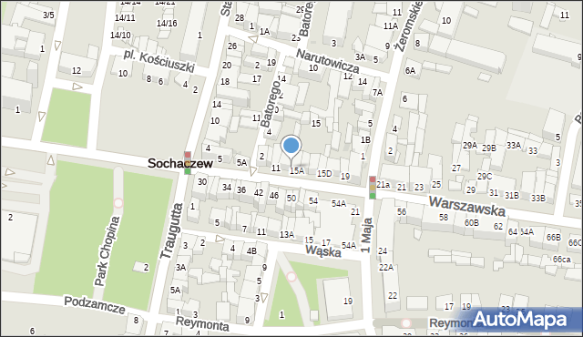Sochaczew, Warszawska, 13A, mapa Sochaczew