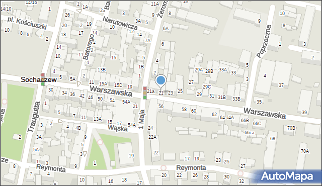 Sochaczew, Warszawska, 21, mapa Sochaczew