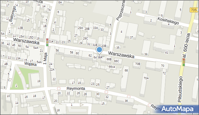 Sochaczew, Warszawska, 64A, mapa Sochaczew