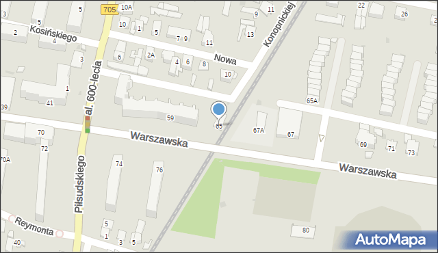 Sochaczew, Warszawska, 65, mapa Sochaczew