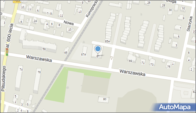 Sochaczew, Warszawska, 67, mapa Sochaczew