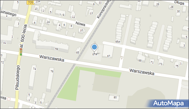 Sochaczew, Warszawska, 67A, mapa Sochaczew