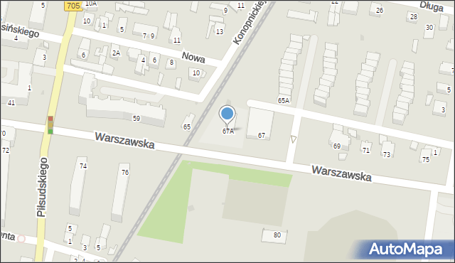 Sochaczew, Warszawska, 67A, mapa Sochaczew