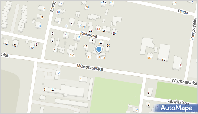 Sochaczew, Warszawska, 83A, mapa Sochaczew