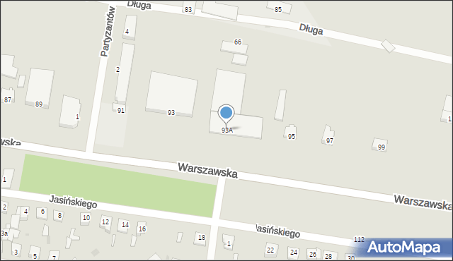 Sochaczew, Warszawska, 93A, mapa Sochaczew