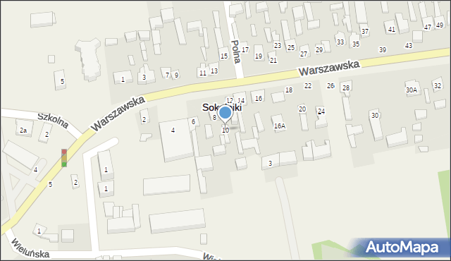 Sokolniki, Warszawska, 10, mapa Sokolniki