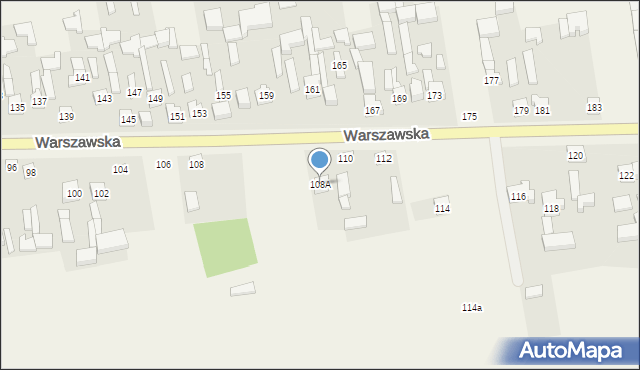 Sokolniki, Warszawska, 108A, mapa Sokolniki