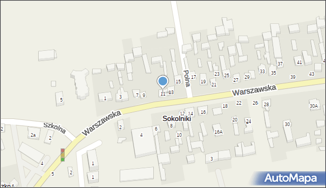 Sokolniki, Warszawska, 11, mapa Sokolniki