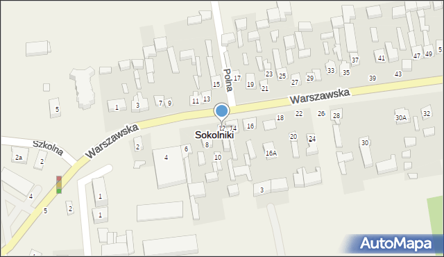 Sokolniki, Warszawska, 12, mapa Sokolniki