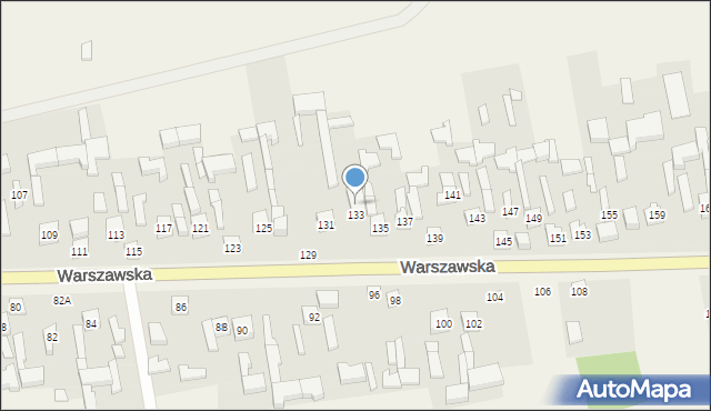 Sokolniki, Warszawska, 133a, mapa Sokolniki