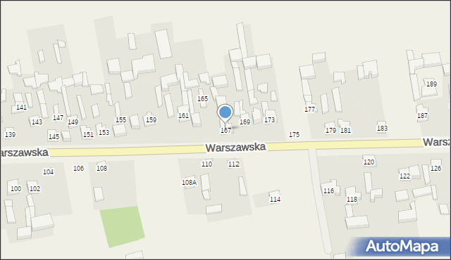 Sokolniki, Warszawska, 167, mapa Sokolniki