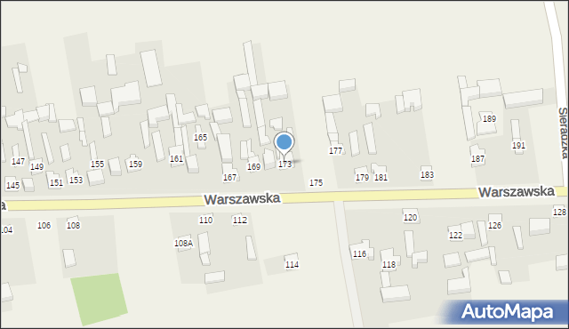 Sokolniki, Warszawska, 173, mapa Sokolniki