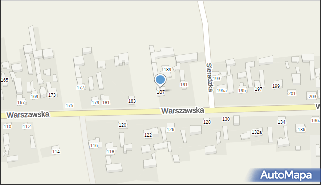 Sokolniki, Warszawska, 187, mapa Sokolniki