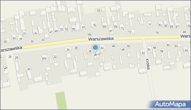 Sokolniki, Warszawska, 40, mapa Sokolniki