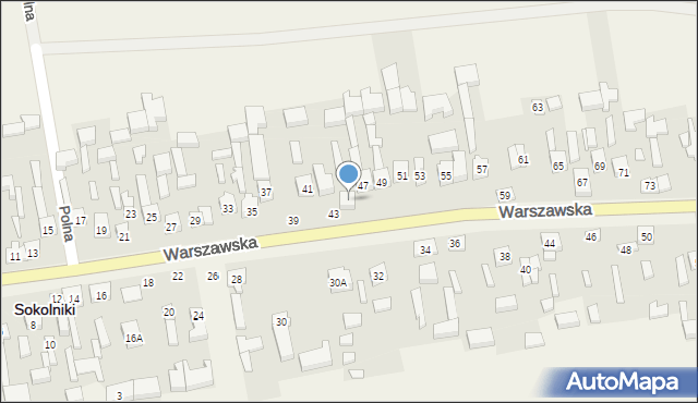 Sokolniki, Warszawska, 45, mapa Sokolniki