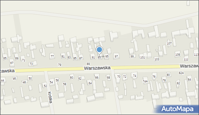 Sokolniki, Warszawska, 93, mapa Sokolniki