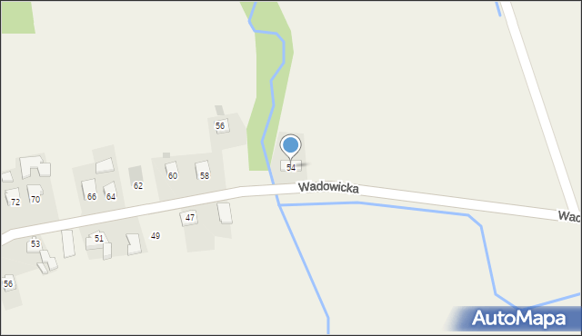 Sosnowice, Wadowicka, 54, mapa Sosnowice