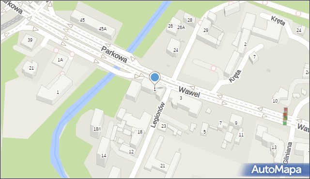 Sosnowiec, Wawel, 1, mapa Sosnowca