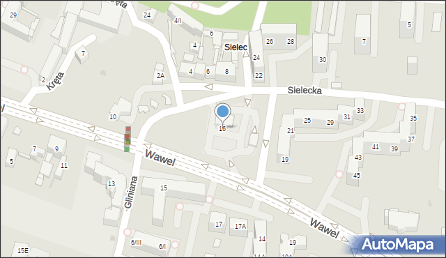 Sosnowiec, Wawel, 16, mapa Sosnowca