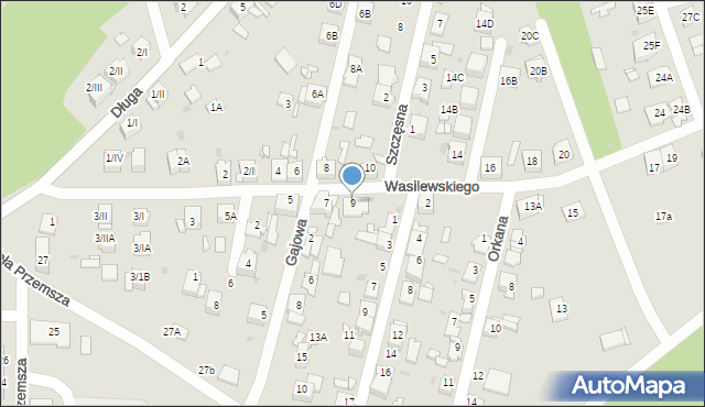 Sosnowiec, Wasilewskiego Leona, 9, mapa Sosnowca