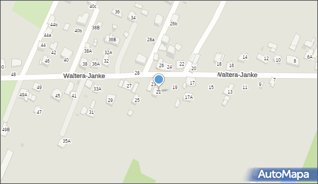 Sosnowiec, Waltera-Janke Zygmunta, gen., 21, mapa Sosnowca