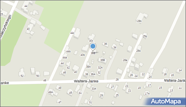 Sosnowiec, Waltera-Janke Zygmunta, gen., 38B, mapa Sosnowca