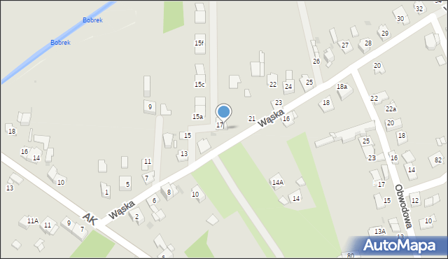 Sosnowiec, Wąska, 17A, mapa Sosnowca