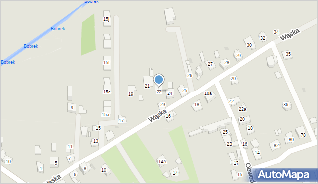 Sosnowiec, Wąska, 22, mapa Sosnowca