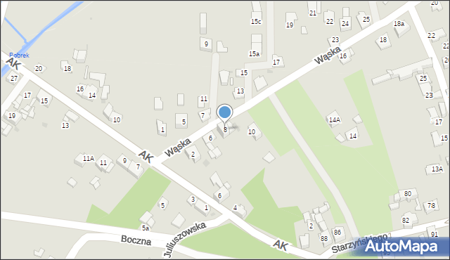 Sosnowiec, Wąska, 8, mapa Sosnowca