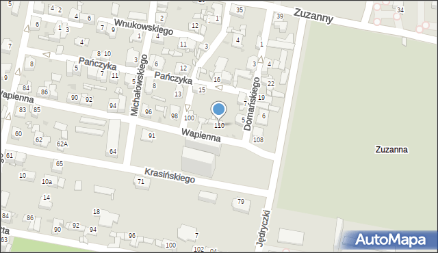 Sosnowiec, Wapienna, 110, mapa Sosnowca