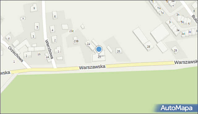 Spalice, Warszawska, 25, mapa Spalice