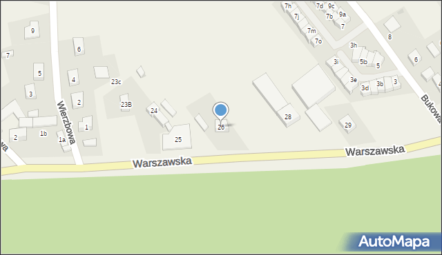 Spalice, Warszawska, 26, mapa Spalice