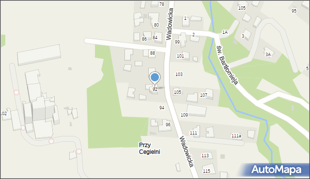 Spytkowice, Wadowicka, 92, mapa Spytkowice