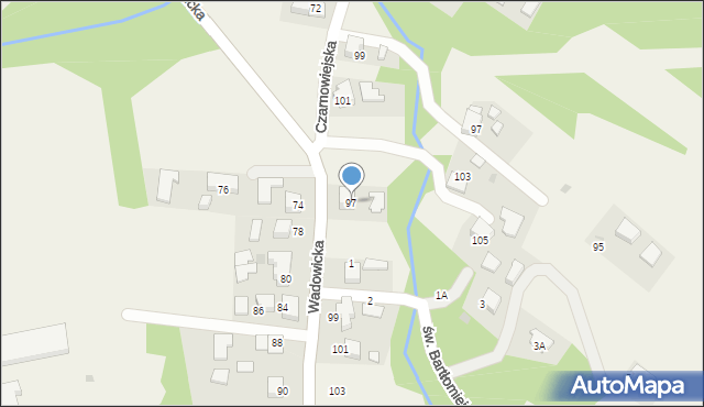 Spytkowice, Wadowicka, 97, mapa Spytkowice