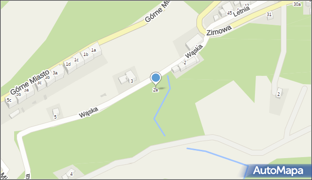 Srebrna Góra, Wąska, 2a, mapa Srebrna Góra