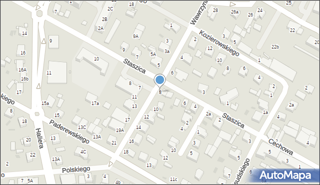 Środa Wielkopolska, Wawrzyniaka Piotra, 8, mapa Środa Wielkopolska