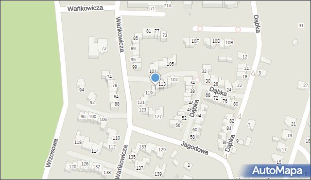 Stalowa Wola, Wańkowicza Melchiora, 117, mapa Stalowa Wola