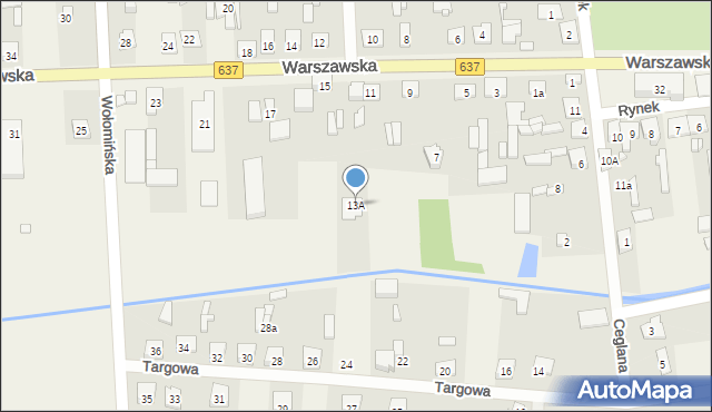 Stanisławów, Warszawska, 13A, mapa Stanisławów