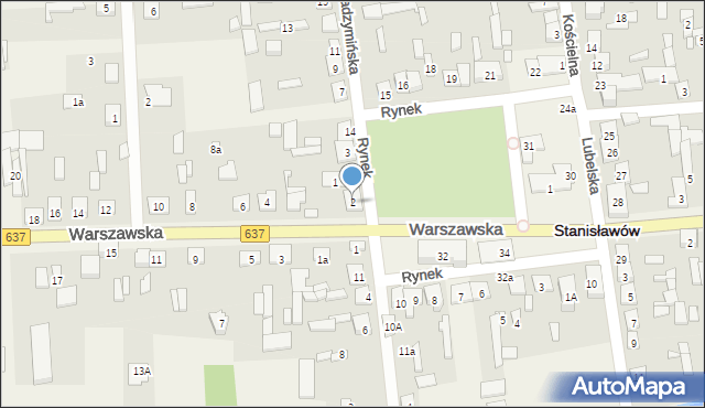 Stanisławów, Warszawska, 2, mapa Stanisławów