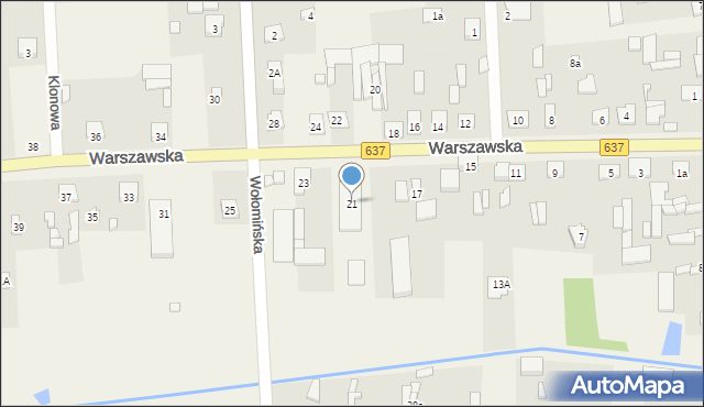 Stanisławów, Warszawska, 21, mapa Stanisławów