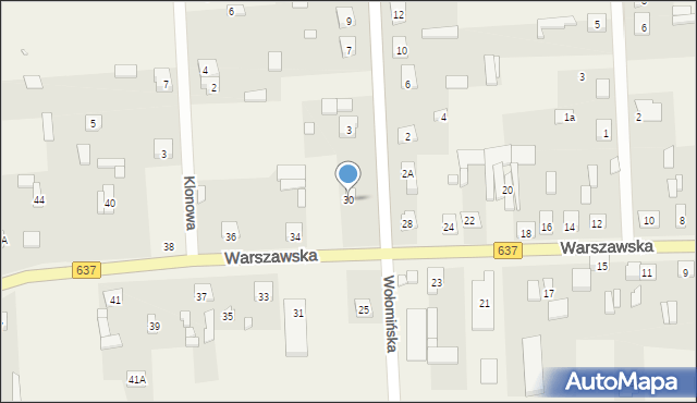 Stanisławów, Warszawska, 30, mapa Stanisławów