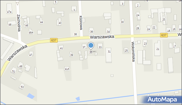 Stanisławów, Warszawska, 35, mapa Stanisławów